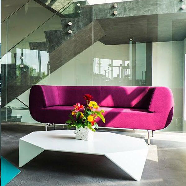 Durgu Metal Sofa by B&T, showing durga metal sofa in live shot.