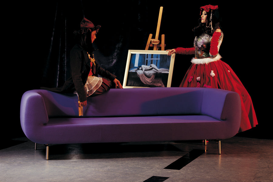 Durgu Metal Sofa by B&T, showing durga metal sofa in live shot.