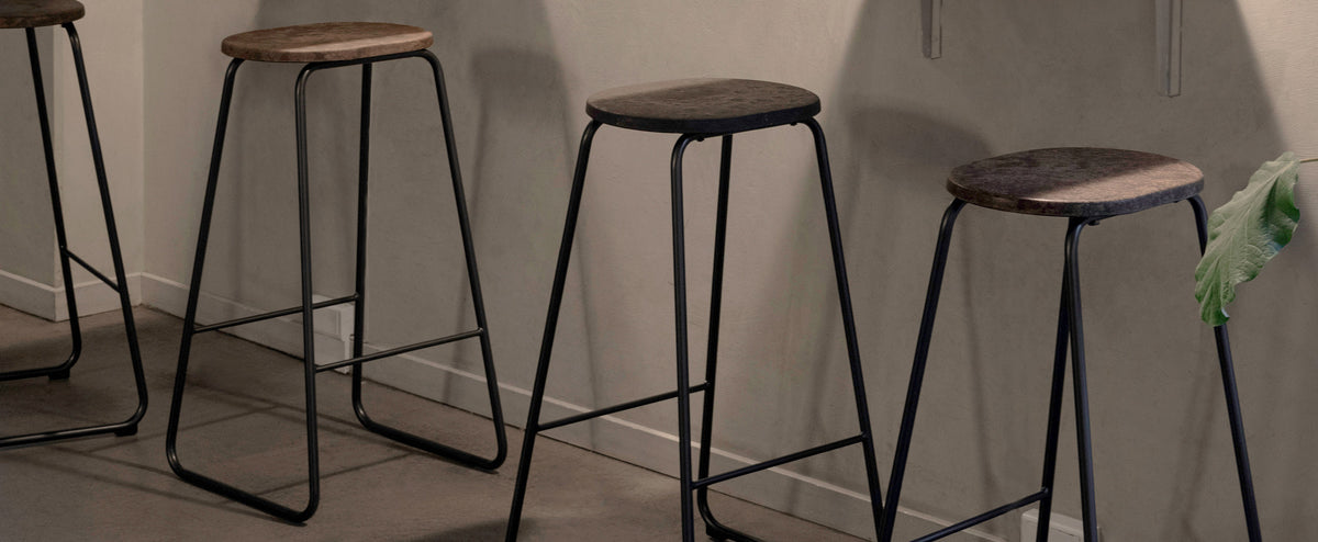 Earth Stool by Mater, showing earth stools in live shot.