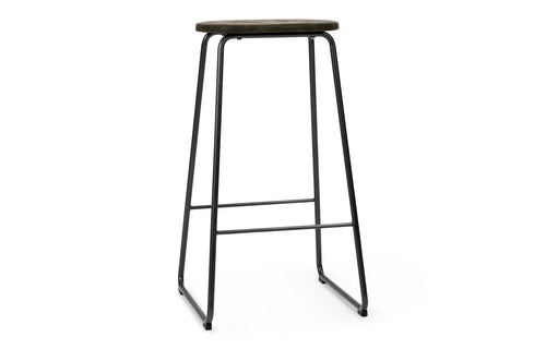 Earth Stool by Mater -  Without Backrest, Dark Coffee Waste Edition Seat.