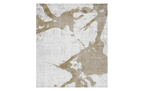 Eastern Side of Arenzano EA1701 Rug by Second Studio - Bright Grey and Soft Brown.