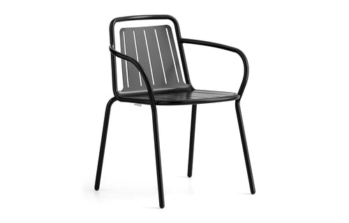 Easy Outdoor Armchair by Connubia - Black Metal Frame/Seat.