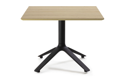 EEX Wood Cocktail Table by Toou - Square, Black, Natural Wood Top.