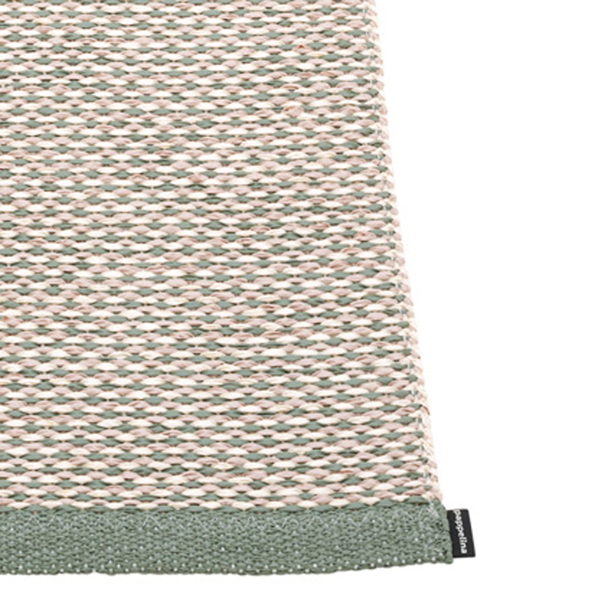 Effi Army Runner Rug by Pappelina, showing closeup view of effi army runner rug.