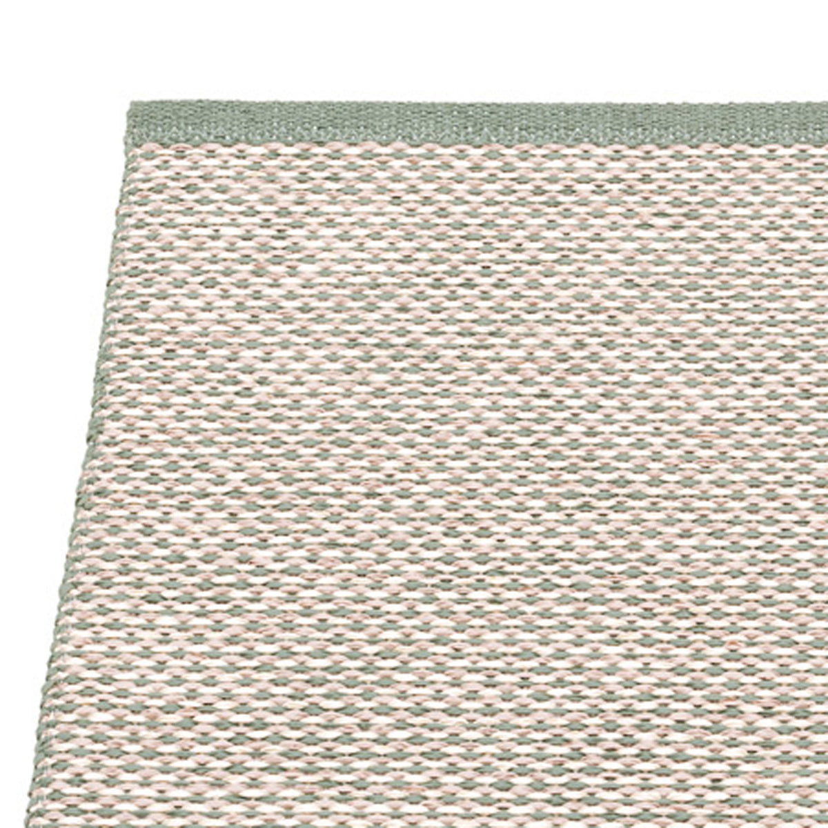 Effi Army Runner Rug by Pappelina, showing closeup view of effi army runner rug.