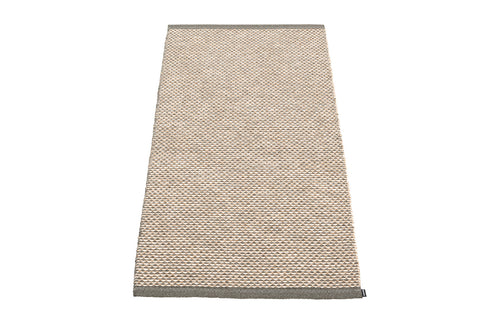 Effi Charcoal Runner Rug by Pappelina - 2' x 4'.