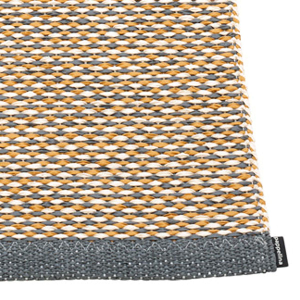 Effi Granit Runner Rug by Pappelina, showing closeup view of effi granit runner rug.
