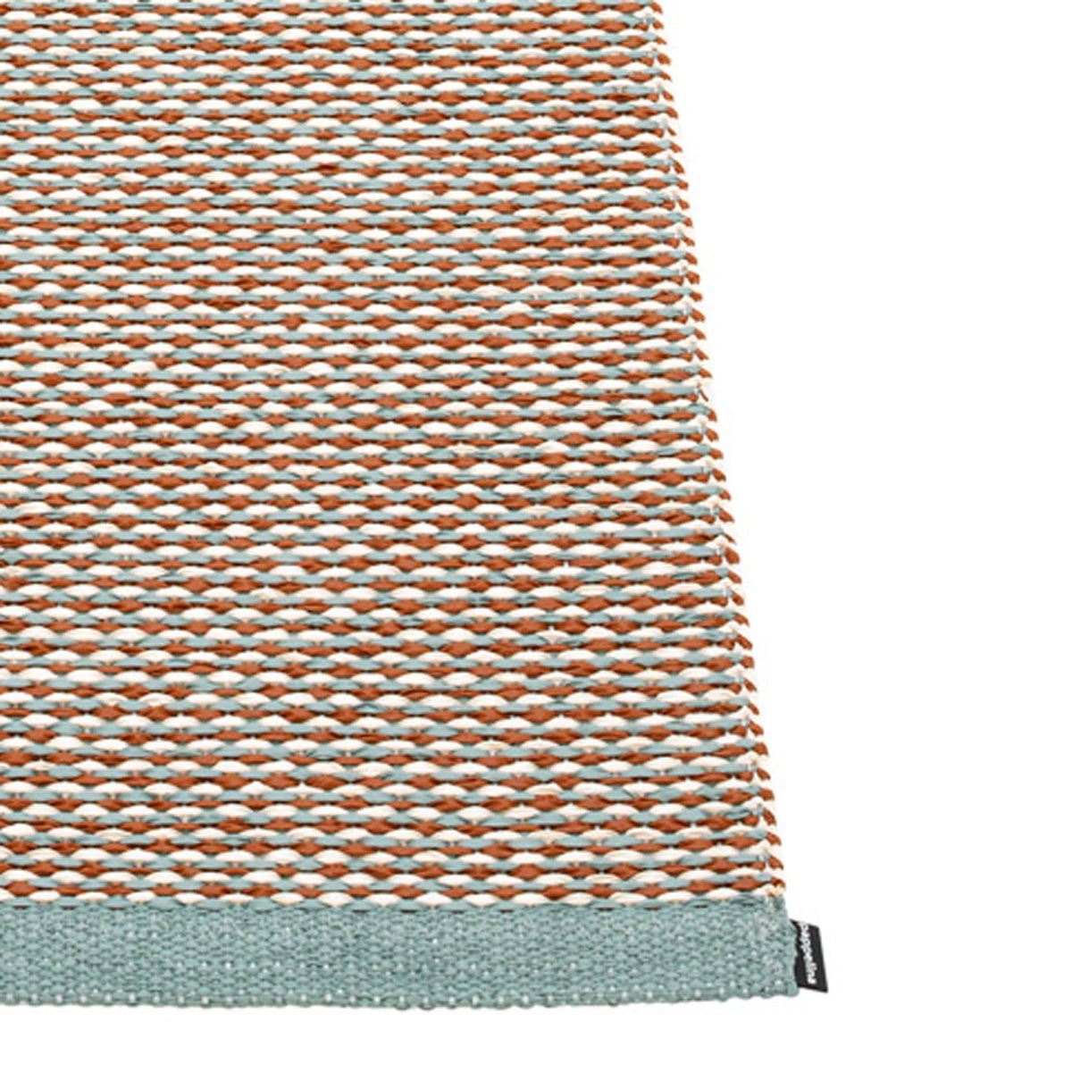 Effi Haze Runner Rug by Pappelina, showing closeup view of effi haze runner rug.