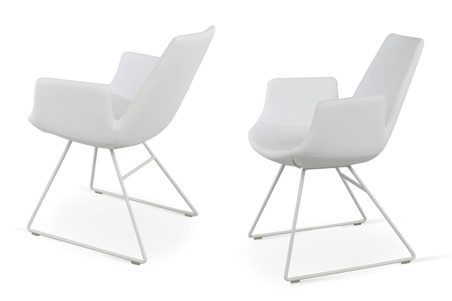 Eiffel Arm Wire Chair by SohoConcept, showing two arm wire chairs together.