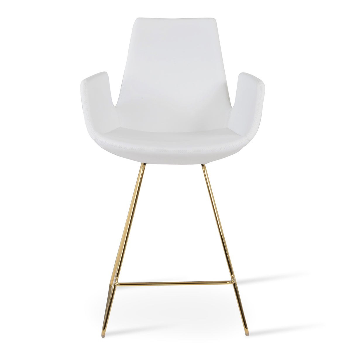 Eiffel Arm Wire Counter Stool by SohoConcept, showing front view of arm wire counter stool.