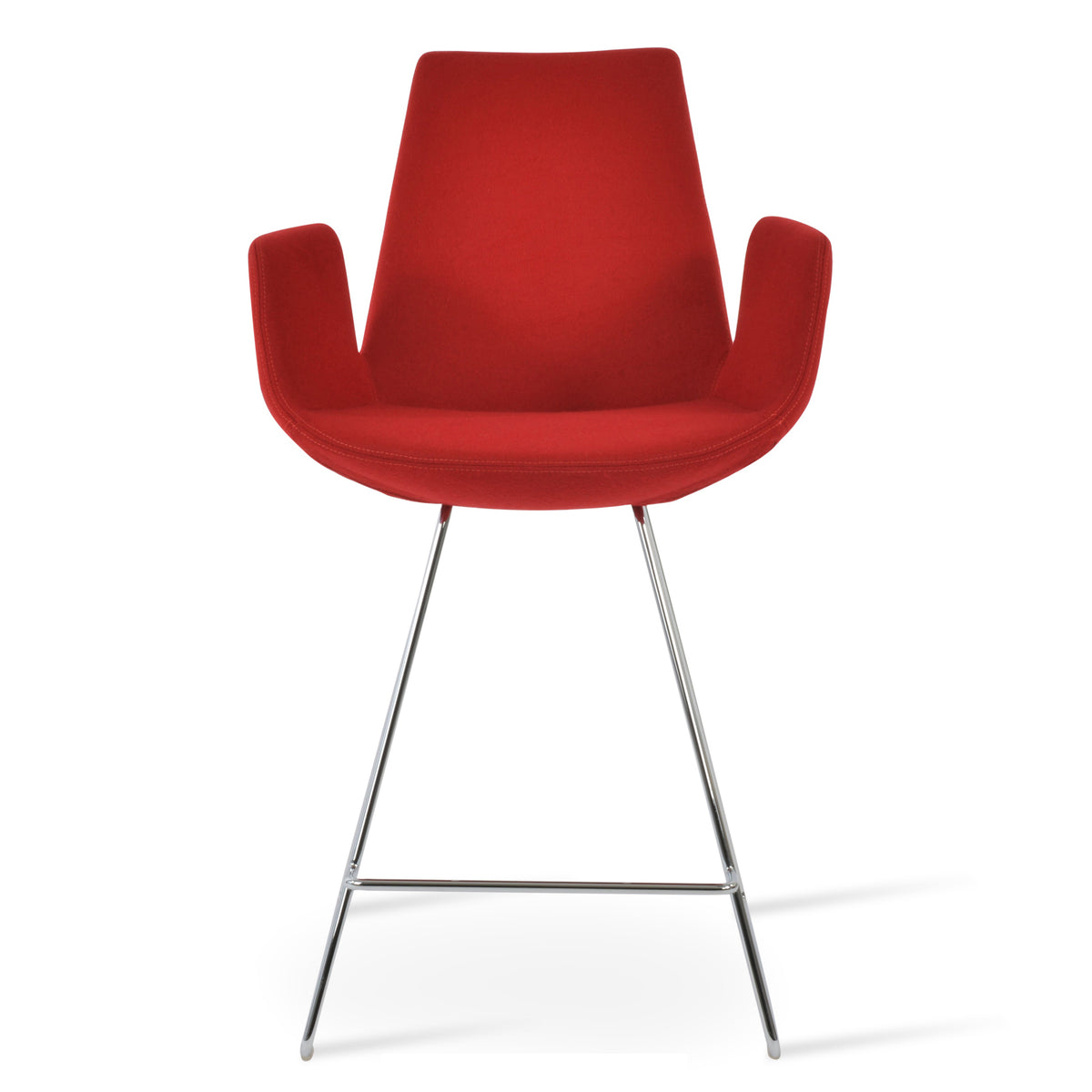 Eiffel Arm Wire Counter Stool by SohoConcept, showing front view of arm wire counter stool.
