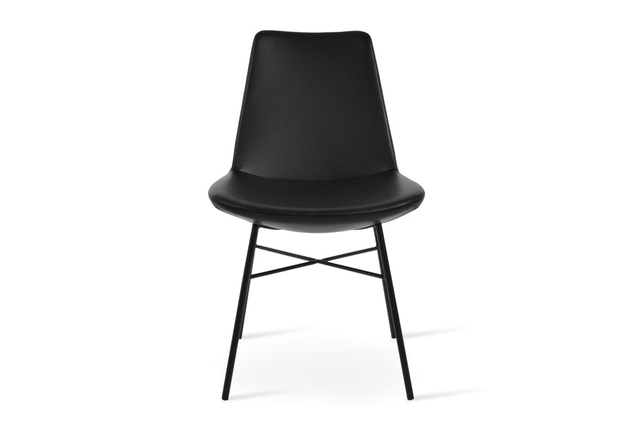 Eiffel Cross Dining Chair by SohoConcept, showing front view of cross chair.