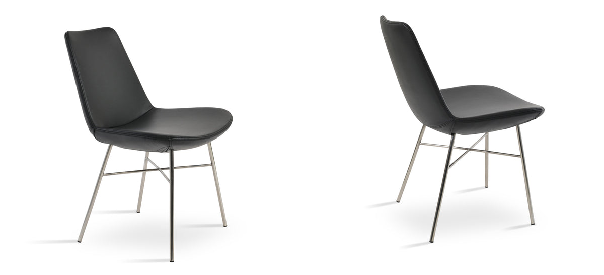 Eiffel Cross Dining Chair by SohoConcept, showing two cross chairs together.