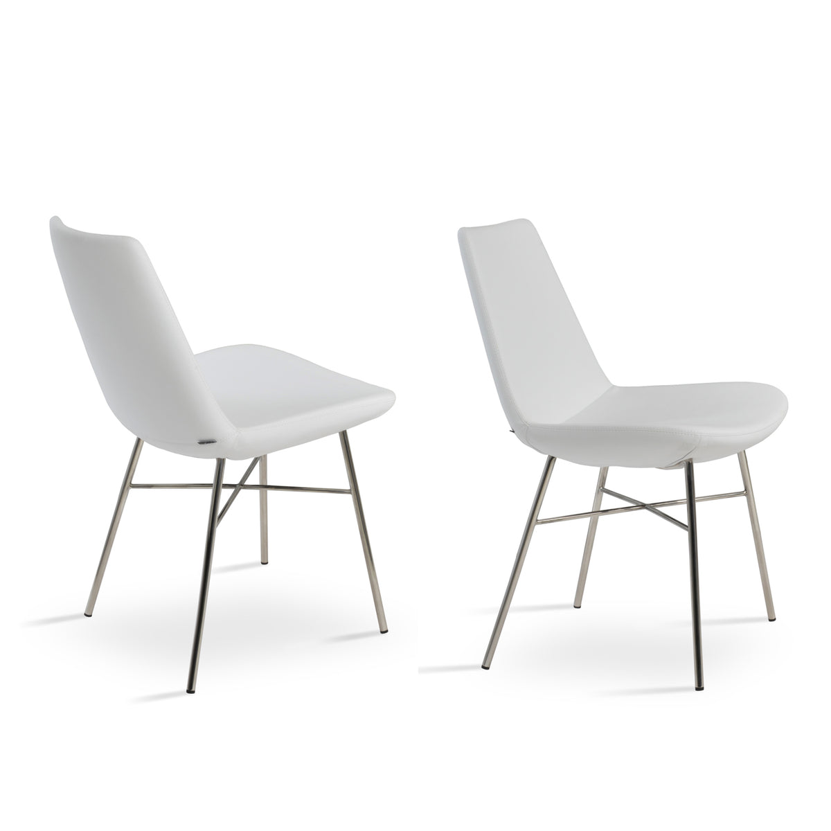Eiffel Cross Dining Chair by SohoConcept, showing two cross chairs together.