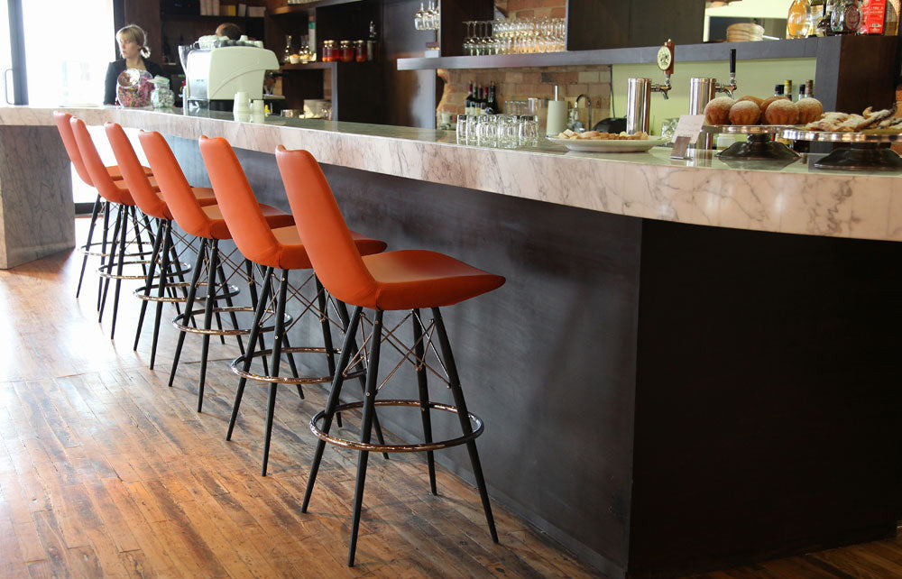 Eiffel MW Counter Stool by SohoConcept, showing mw counter stools in live shot.