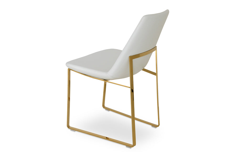 Eiffel Sled Chair by SohoConcept, showing back angle view of sled chair.