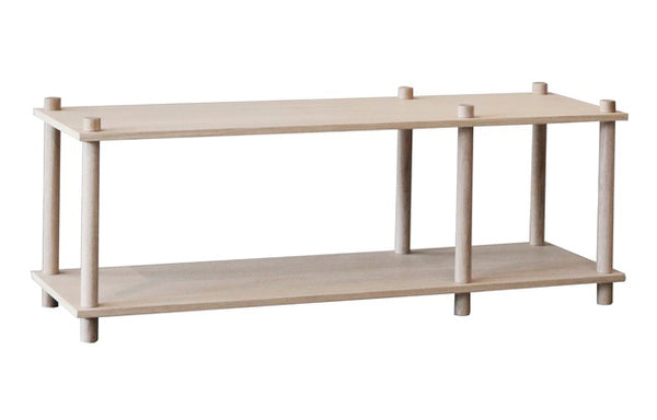 Elevate Shelving by Woud - System 1, White Pigmented Lacquered Oak Veneer Wood