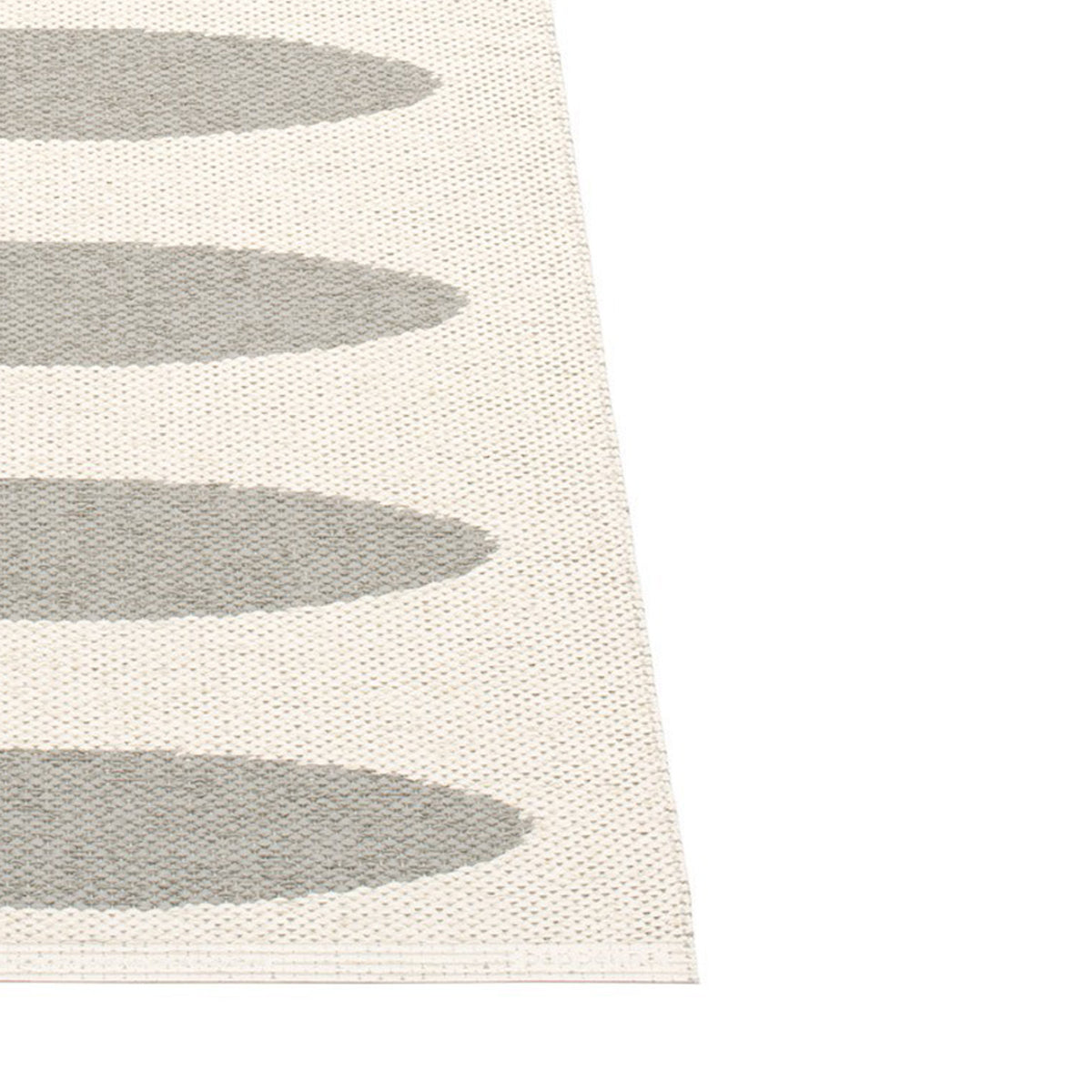 Ella Warm Grey & Vanilla Runner Rug by Pappelina, showing closeup view of ella warm grey & vanilla runner rug
