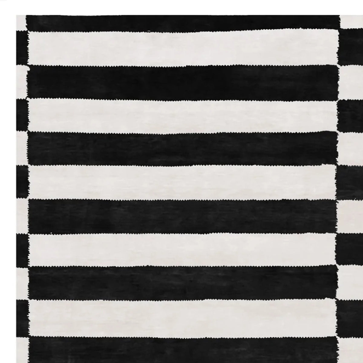 Enamonzo EO150 Rug by Second Studio, showing closuep view of enamonzo eo150 rug by second studio in black & off white.