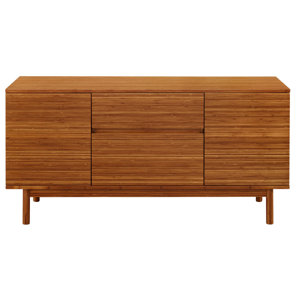 Erikka Sideboard by Greenington, showing front view of erikka sideboard in amber.