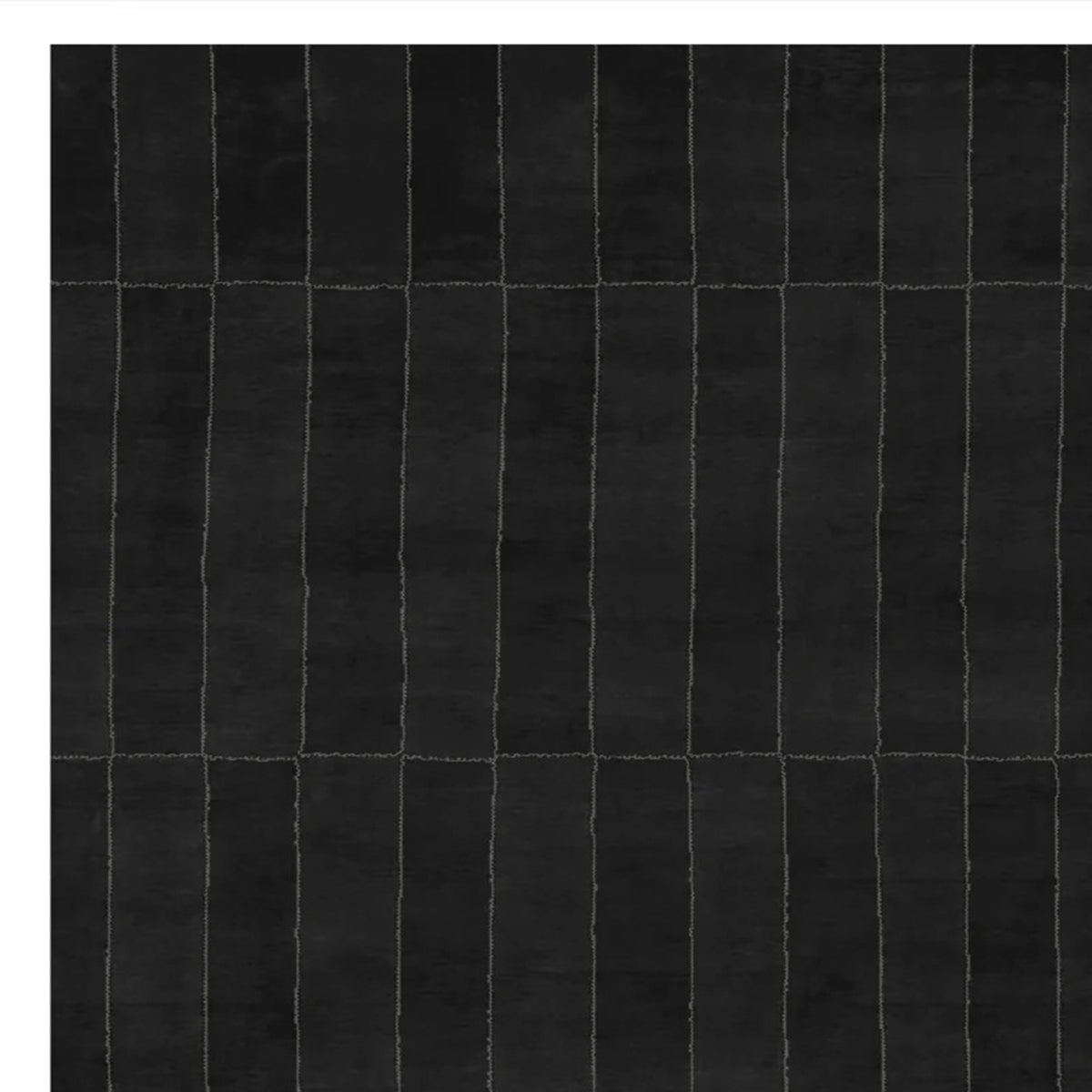 Erto E Casso EO250 Rug by Second Studio, showing closeup view of erto e casso eo250 rug by second studio in black & charcoal.