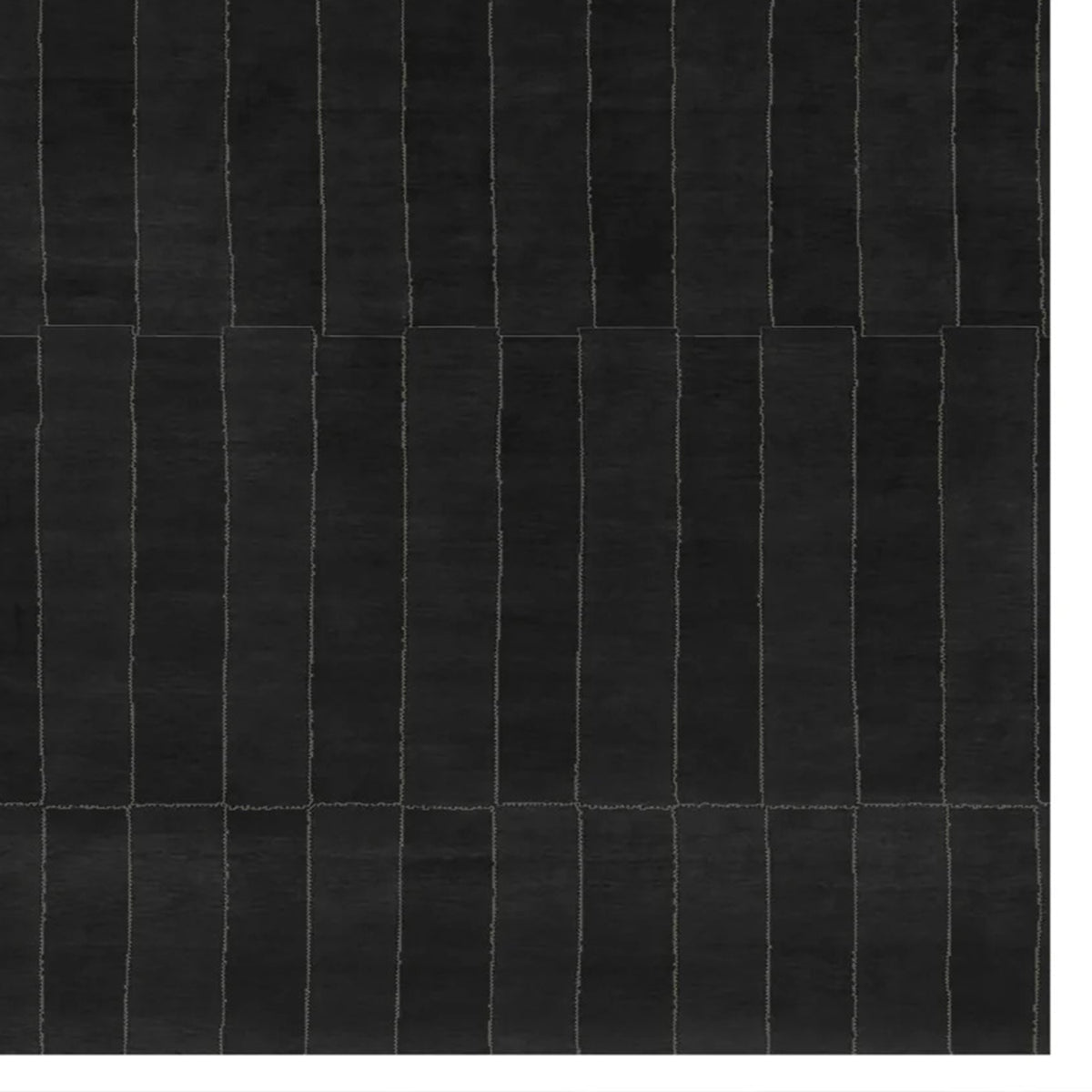 Erto E Casso EO250 Rug by Second Studio, showing closeup view of erto e casso eo250 rug by second studio in black & charcoal.