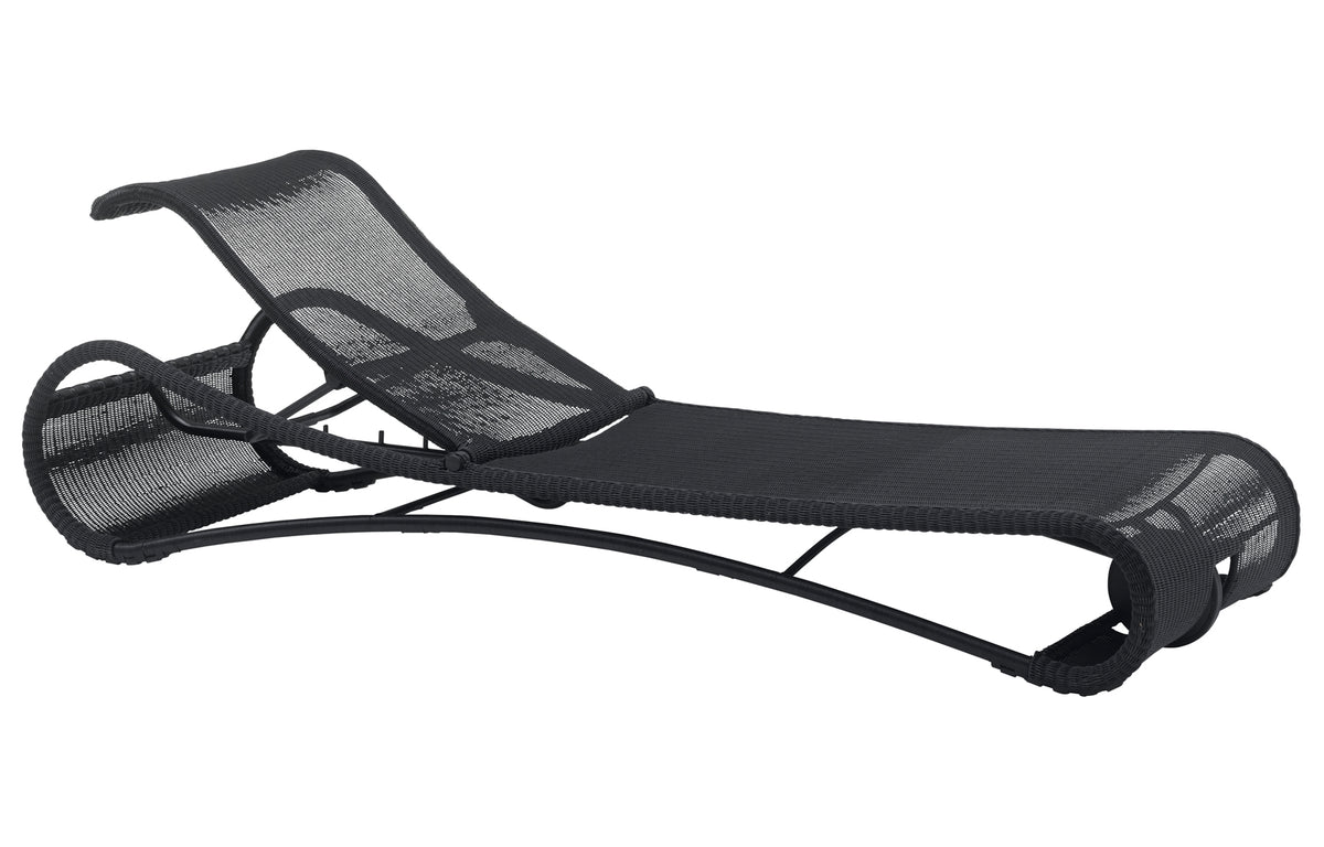 Escape Sunbed by Cane-Line - Black Fiber Weave, No Cushion.