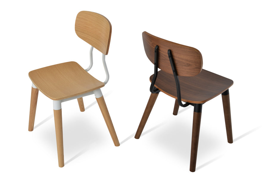 Esedra Chair by SohoConcept, showing two dining chairs together.