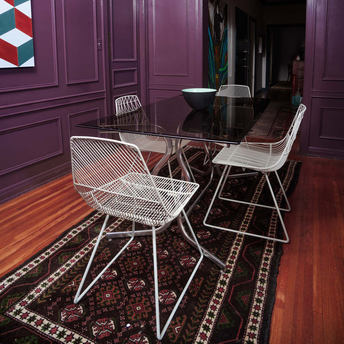 Ethel Side Chair by Bend, showing ethel side chairs with table in live shot.