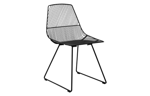 Ethel Side Chair by Bend - Black Metal, No Fabric.