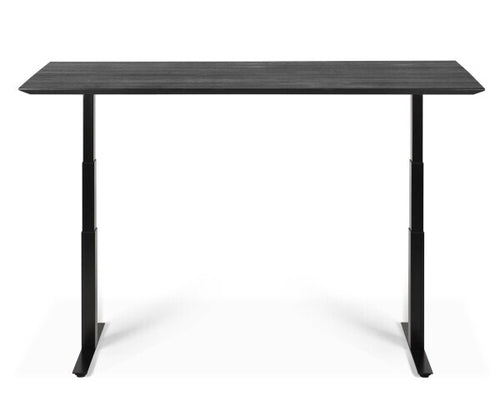 Bok Adjustable Desk by Ethnicraft - Black, Oak Black.