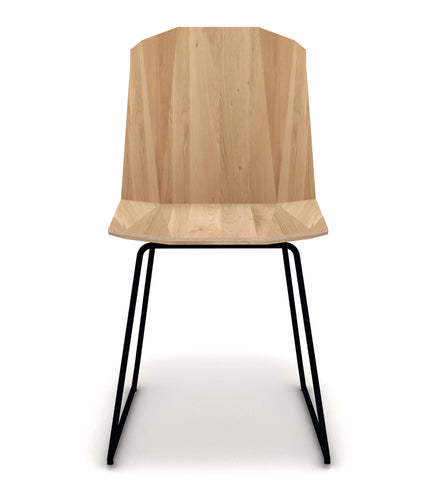 Facette Oak Chair by Ethnicraft, showing front view of chair.