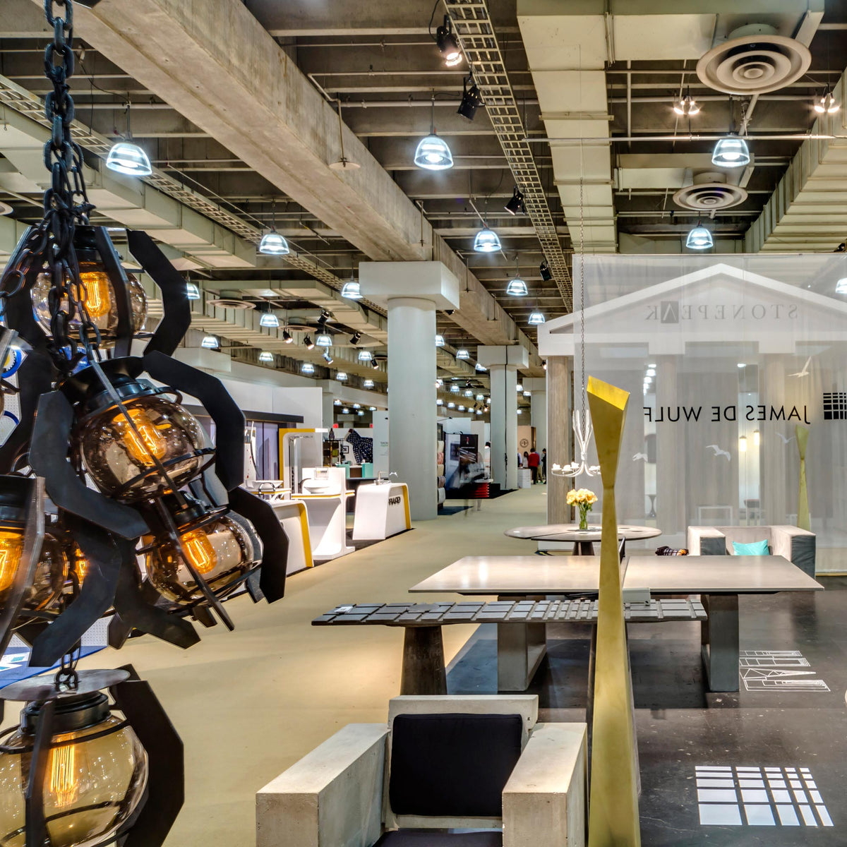 James De Wulf Falling Flowers Chandelier by De Wulf, showing falling flowers chandeliers in live shot.