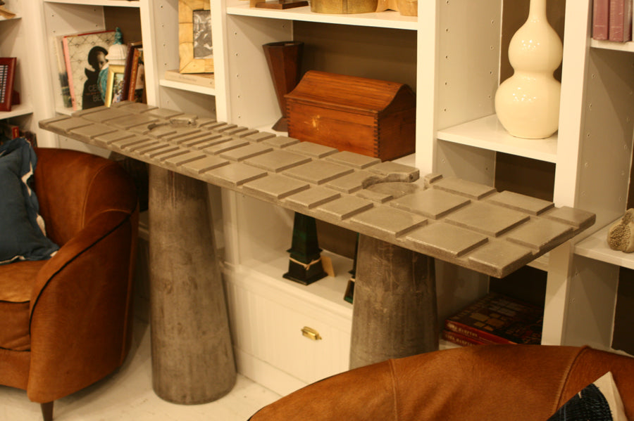 James De Wulf Fibonacci Locking Console Table by De Wulf, showing fibonacci locking console table in live shot.