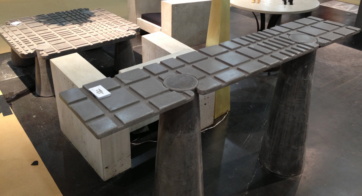 James De Wulf Fibonacci Locking Console Table by De Wulf, showing fibonacci locking console table in live shot.