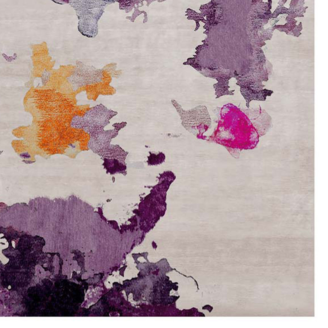 Fierozzo FO100 Rug by Second Studio, showing closeup view of fierozzo fo100 rug by second studio in grey & multi color.