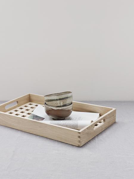 Fionia Tray by Skagerak, showing fionia tray in live shot.