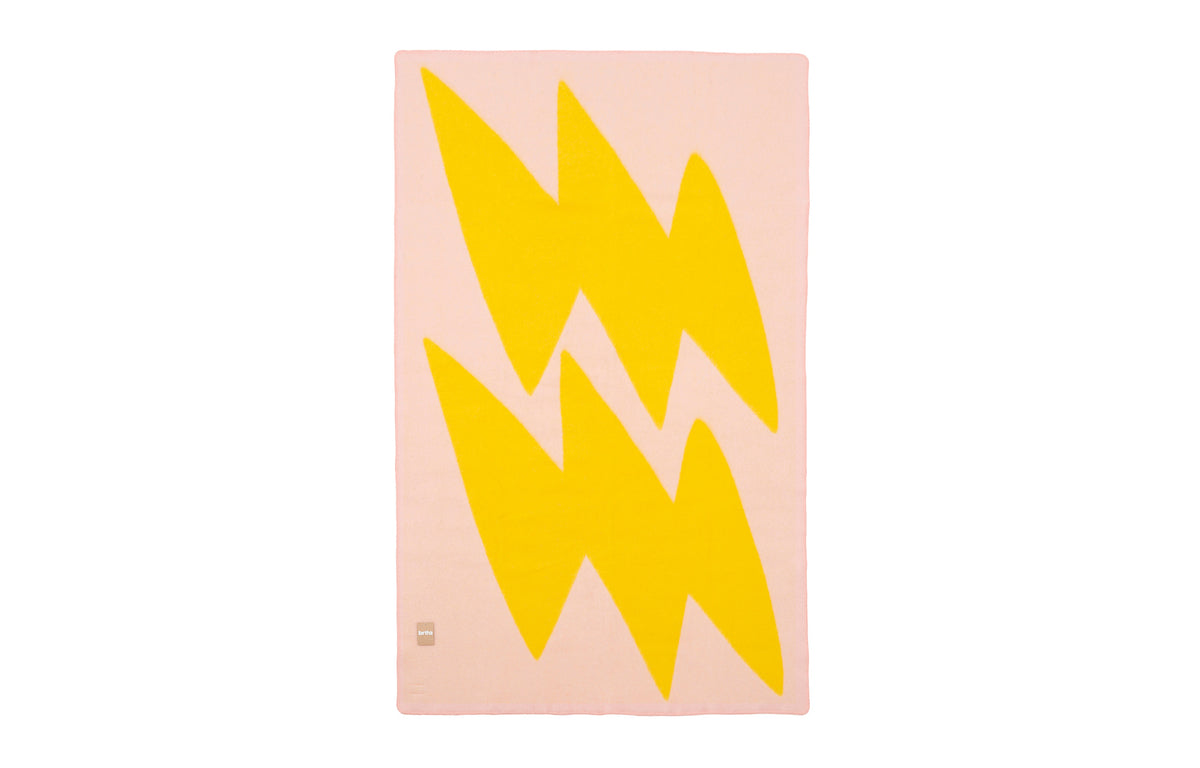 Flash Woolen Blanket by Brita - Lemon Flash Woolen Blanket.