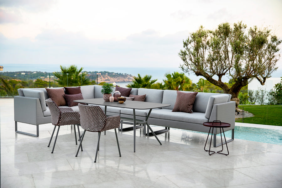 Flex 2-Seater Sofa Module by Cane-Line, showing flex 2-seater sofa modules in live shot.