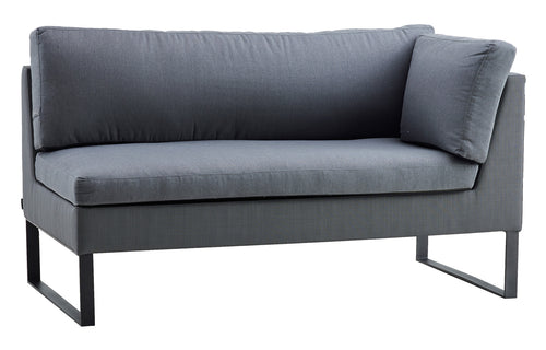 Flex 2-Seater Sofa Module by Cane-Line - Left Module, Grey Natte Cushion.