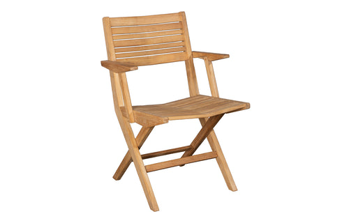 Flip Folding Teak Dining Armchair by Cane-Line - No Cushion Set.