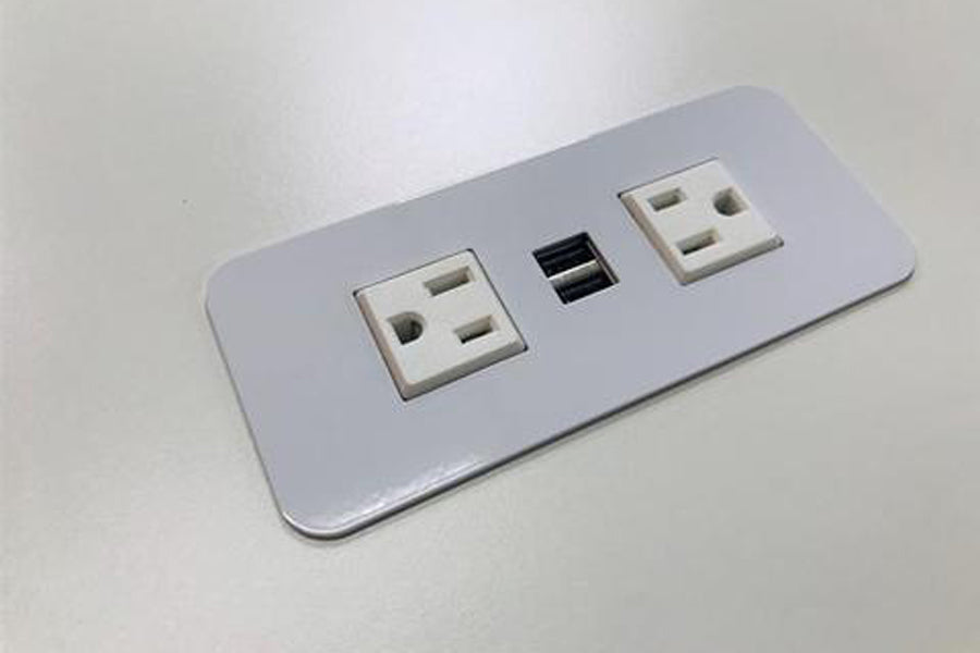 Flippy Training Table by Scale 1:1, showing surface mounted power unit for flippy training table.