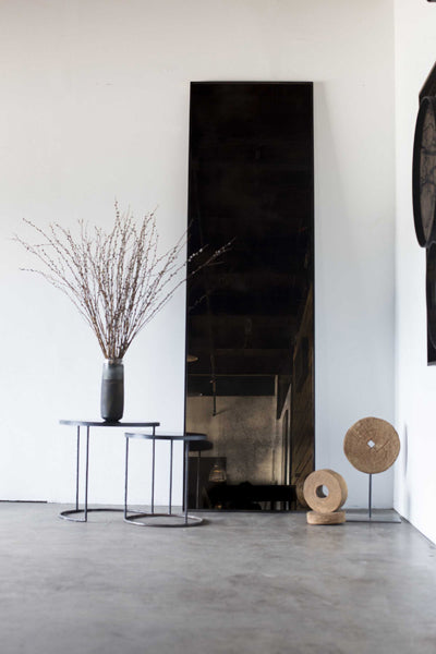 Floor Mirror by Ethnicraft, showing front view of floor mirror in live shot.