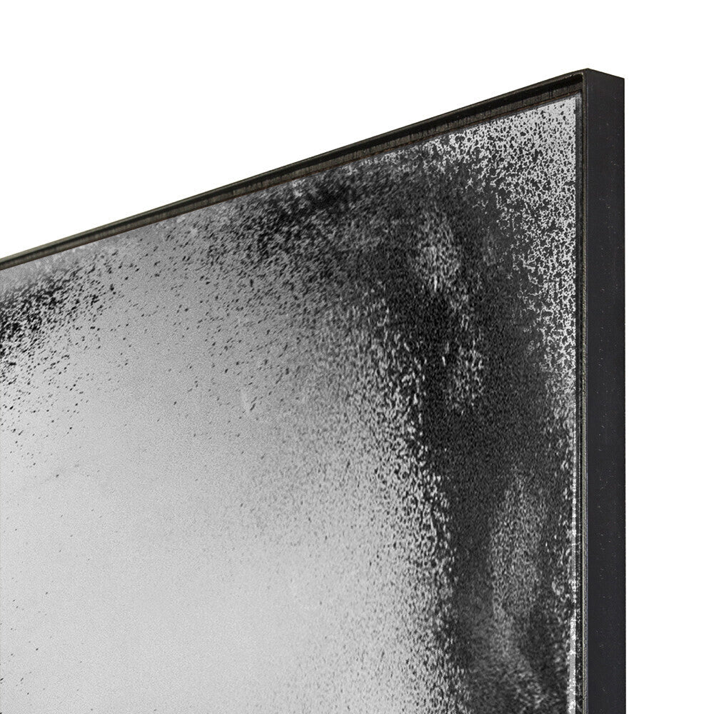 Floor Mirror by Ethnicraft, showing closeup view of clear floor mirror.