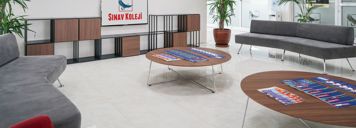FLY Round Coffee Table by B&T, showing fly round coffee table in live shot.
