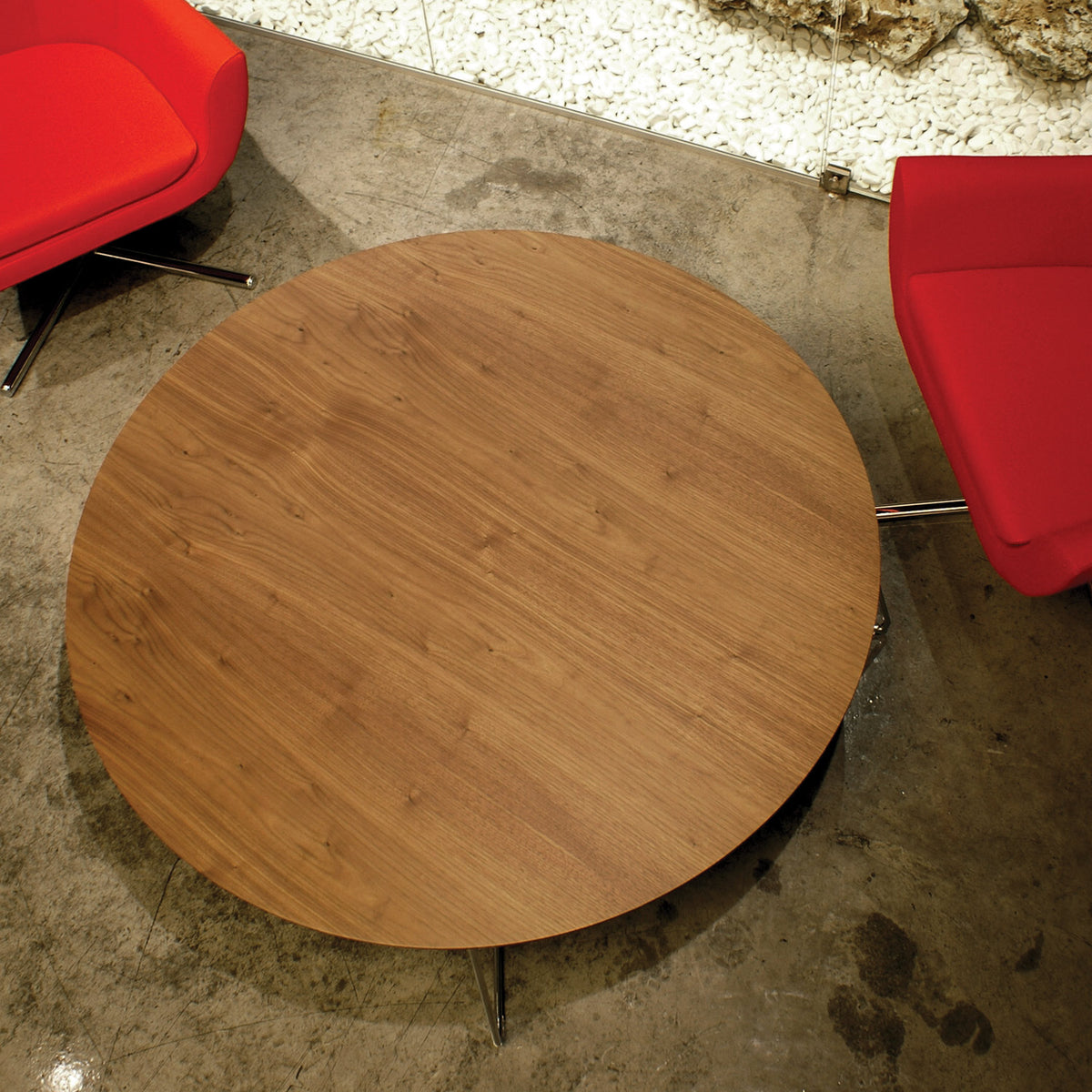 FLY Round Coffee Table by B&T, showing fly round coffee table in live shot.