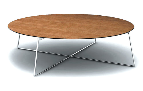 FLY Round Coffee Table by B&T - Walnut Veneered Wood.
