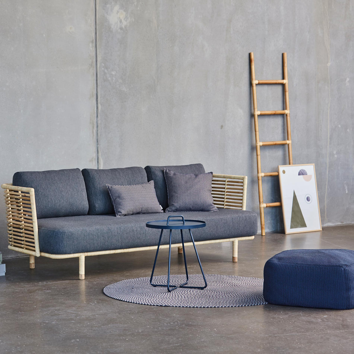 Focus Scatter Cushion by Cane-Line, showing focus scatter cushions in live shot.