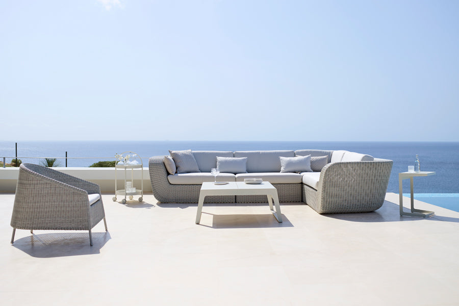 Focus Scatter Cushion by Cane-Line, showing focus scatter cushions in live shot.