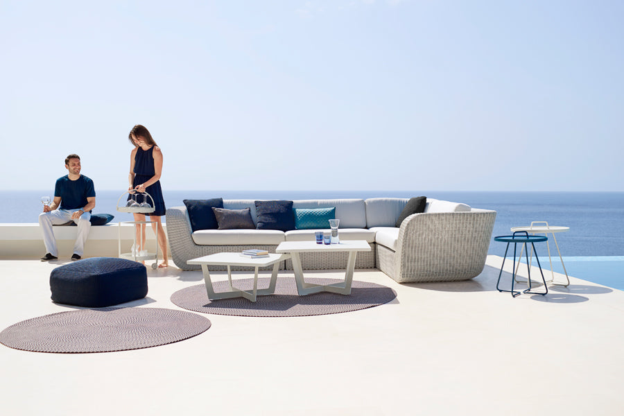 Focus Scatter Cushion by Cane-Line, showing focus scatter cushions in live shot.